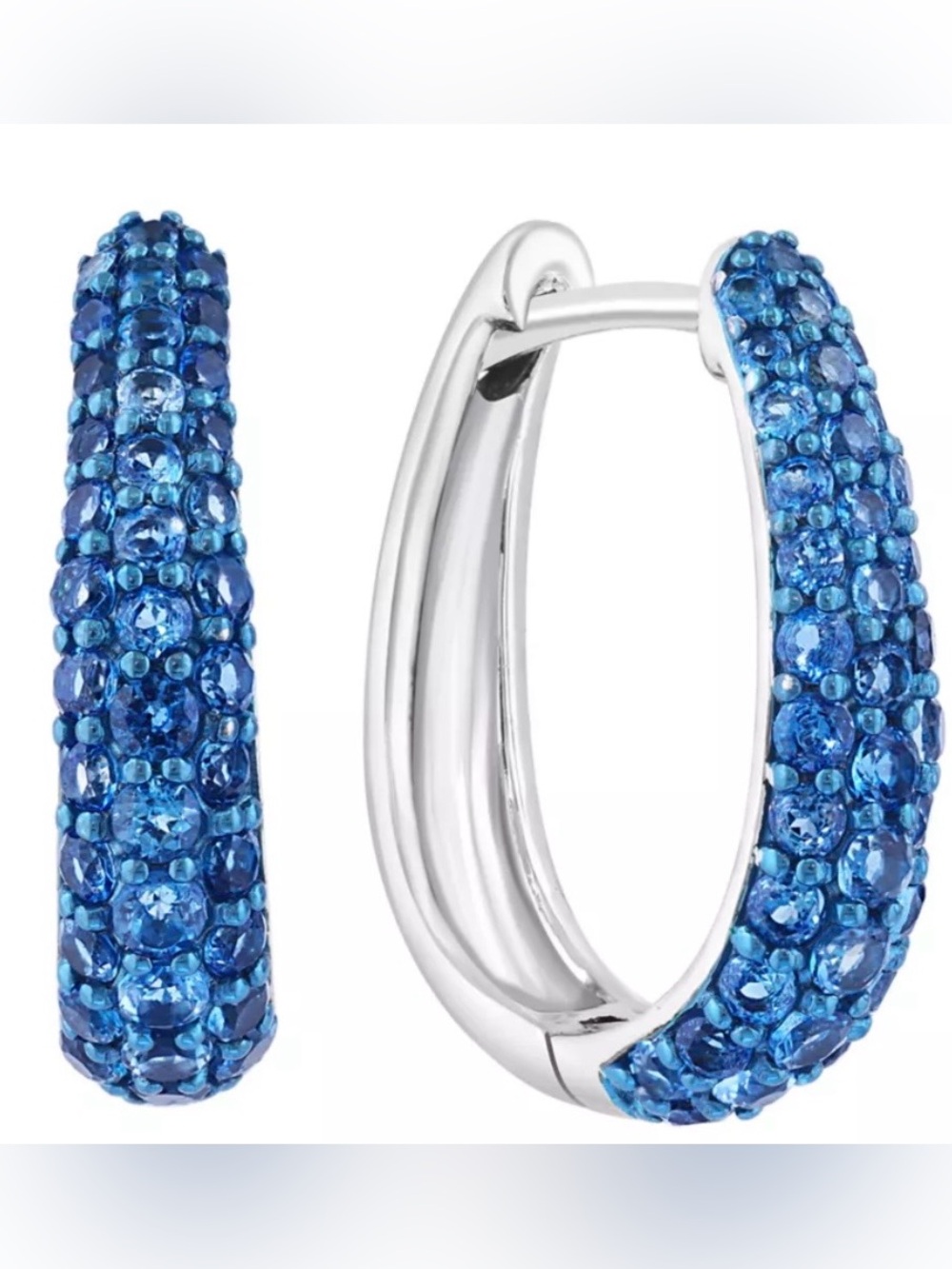 NWT Effy® London Blue Topaz Earrings in Sterling Silver. GORGEOUS!